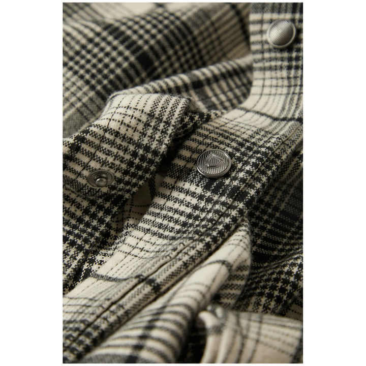 Brixton Builders Bowery Performance Flannel - Men's Off White/Black