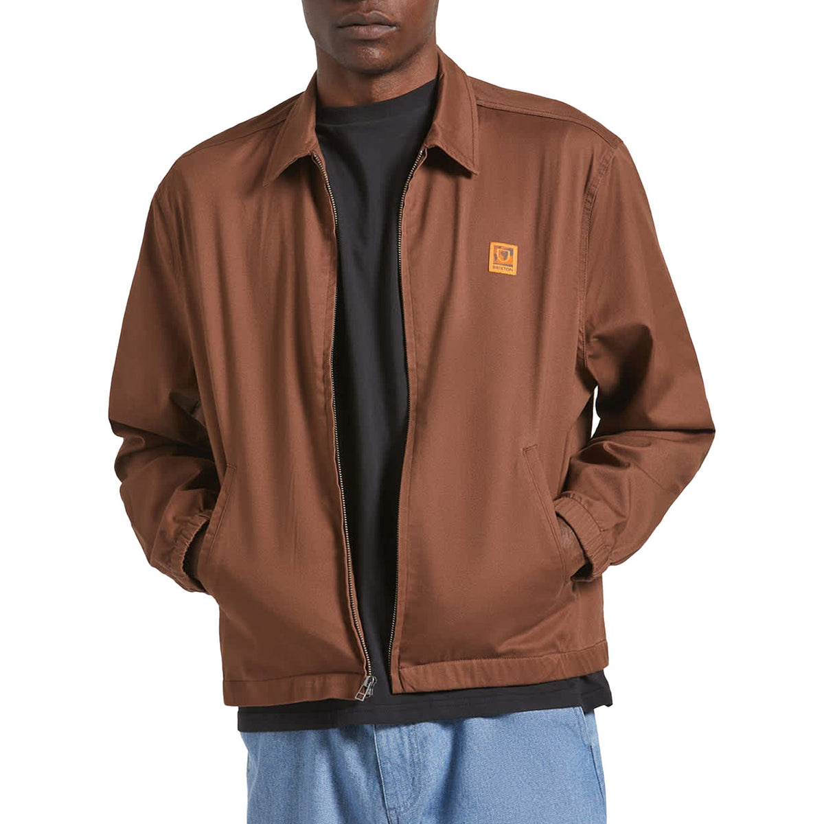 Brixton Union Relaxed Harrington Jacket - Men's Pinecone Brown