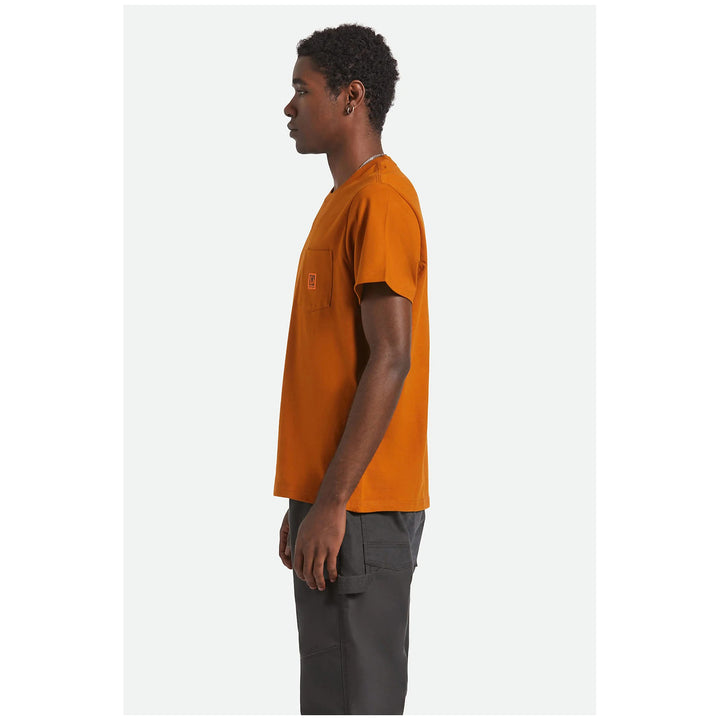 Brixton Union Heavyweight Short-Sleeve Pocket T-Shirt - Men's Rustic Caramel