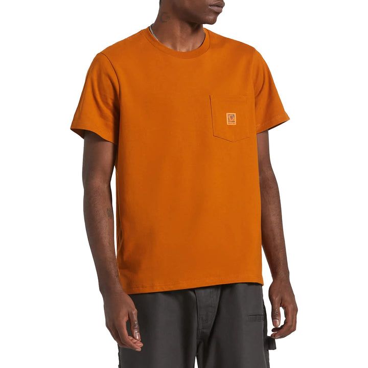 Brixton Union Heavyweight Short-Sleeve Pocket T-Shirt - Men's Rustic Caramel