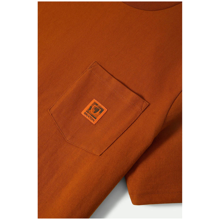 Brixton Union Heavyweight Short-Sleeve Pocket T-Shirt - Men's Rustic Caramel