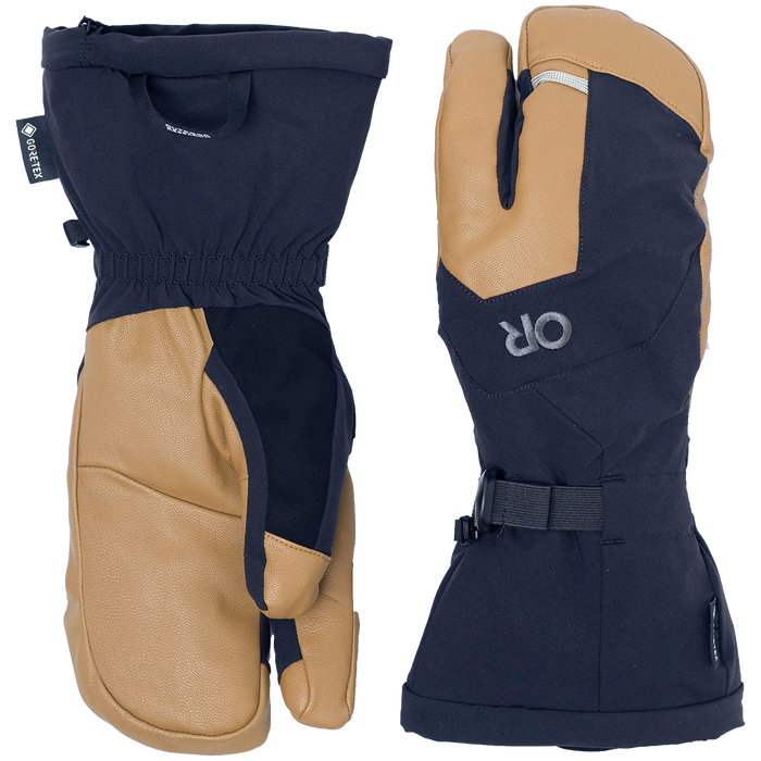 Outdoor Research Arete Modular GORE-TEX 3-Finger Gloves Black/Dark Natural