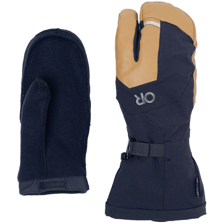 Outdoor Research Arete Modular GORE-TEX 3-Finger Gloves Black/Dark Natural