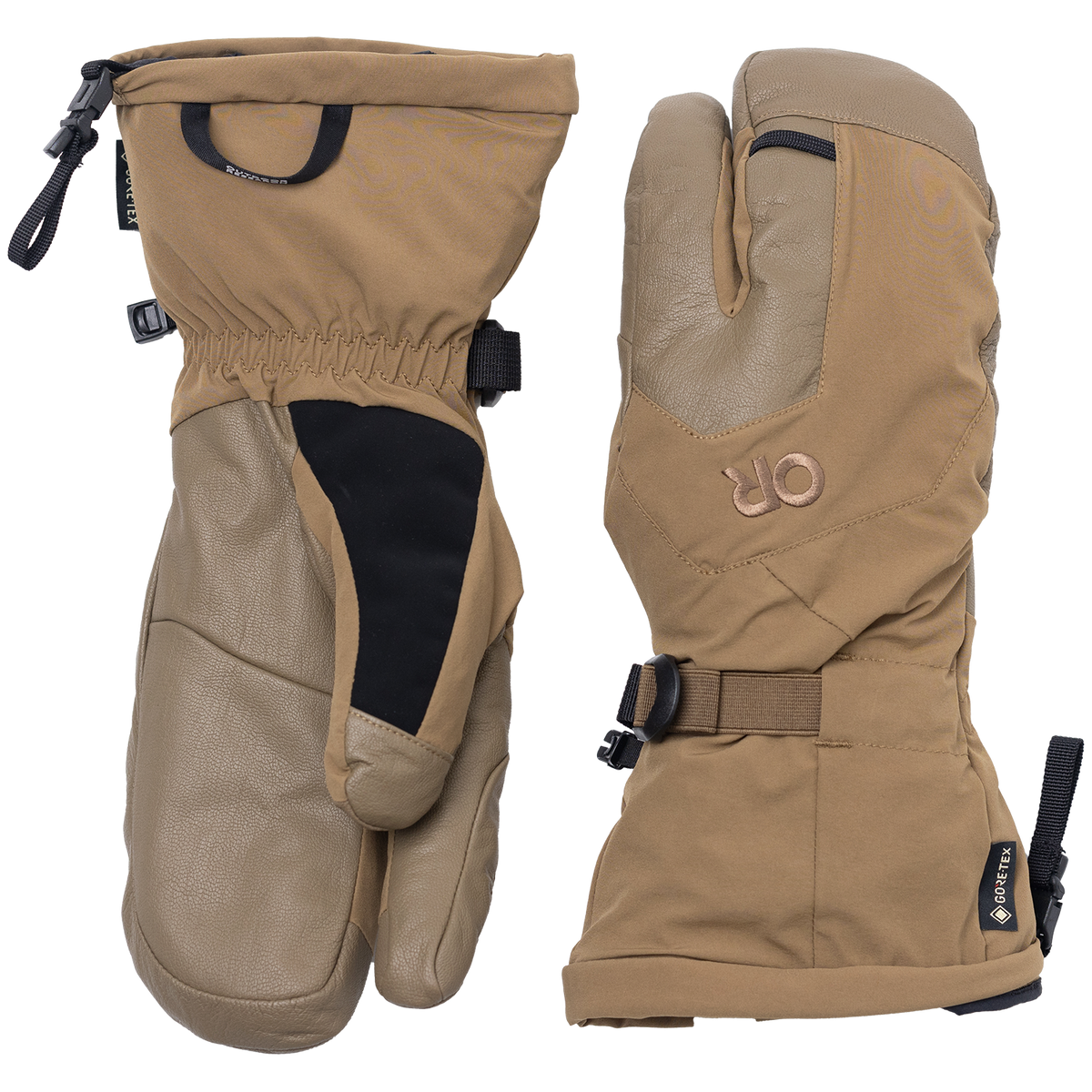 Outdoor Research Arete Modular GORE-TEX 3-Finger Gloves Black/Dark Natural