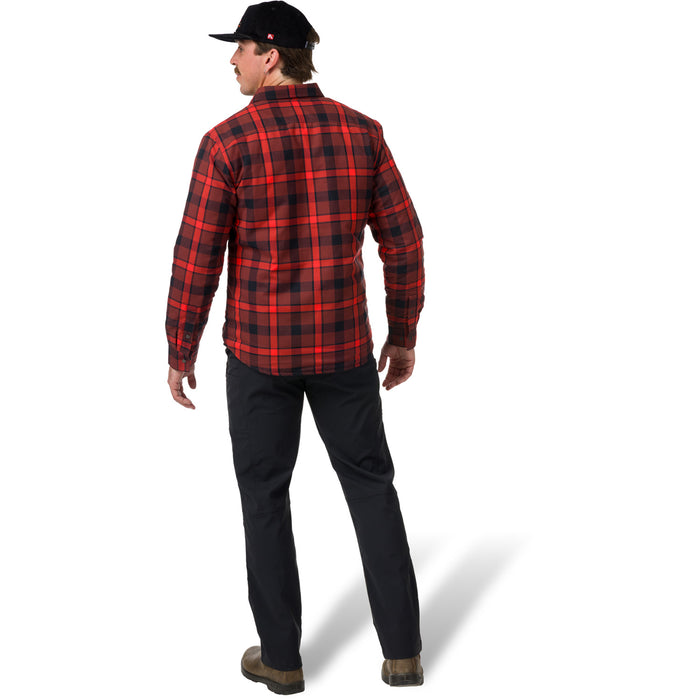 Flylow Sinclair Insulated Flannel - Men's Amaro/Magma Plaid
