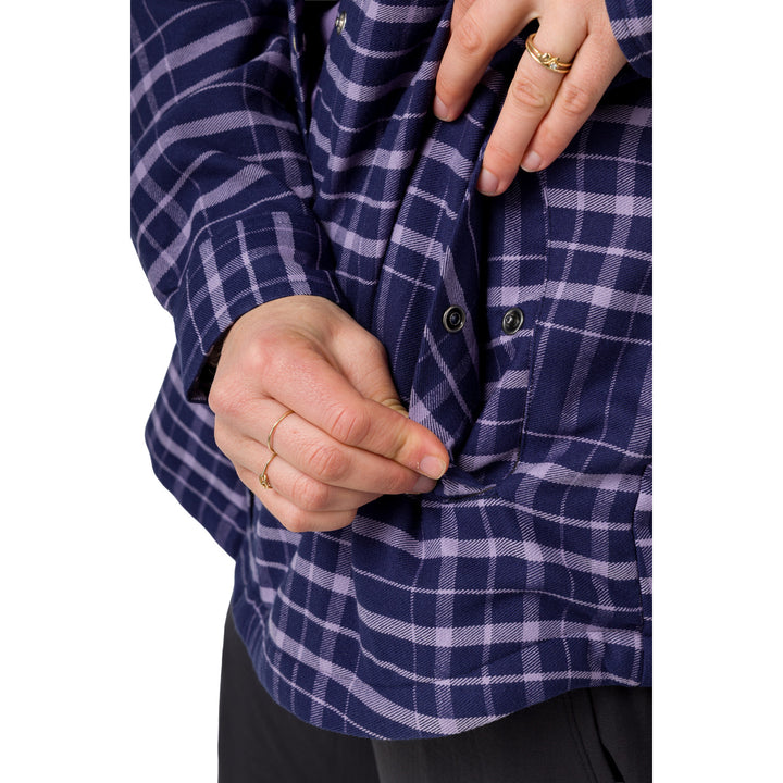 Flylow May Flannel - Women's Currant/Aurora Plaid