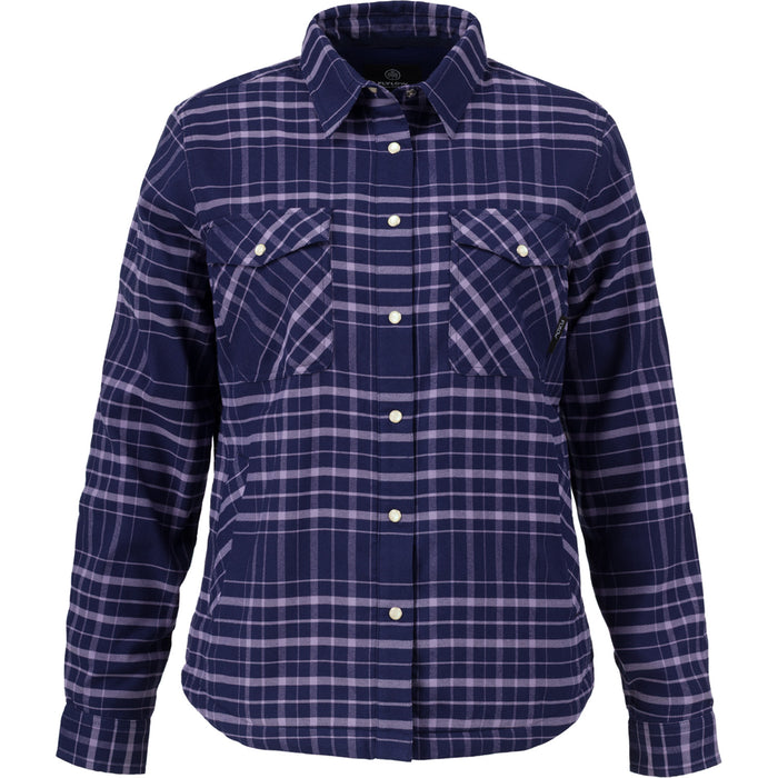 Flylow May Flannel - Women's Currant/Aurora Plaid