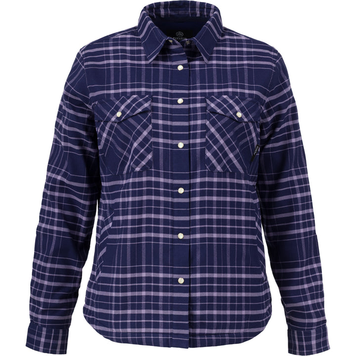 Flylow May Flannel - Women's Currant/Aurora Plaid