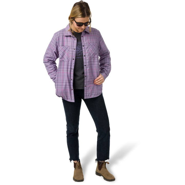 Flylow Penny Insulated Flannel - Women's Aurora/Dragonfruit Plaid