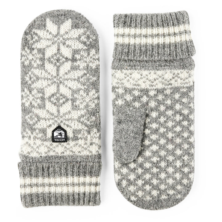Hestra Nordic Mittens - Kids' Grey/OffWhite