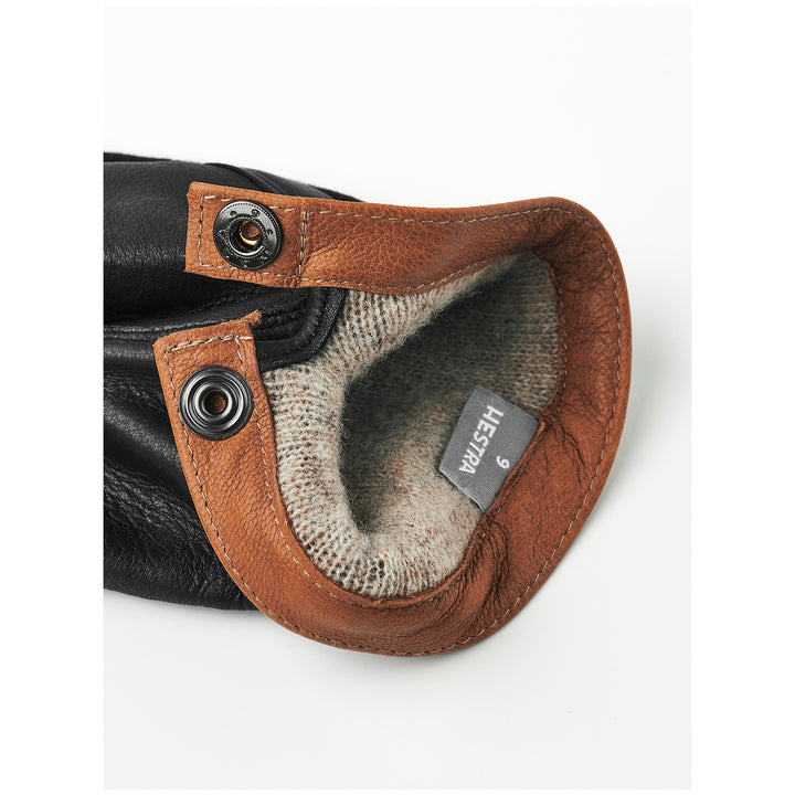 Hestra Deerskin Wool Tricot Gloves Black/Black
