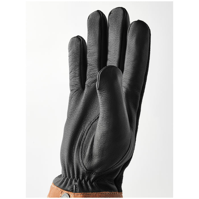 Hestra Deerskin Wool Tricot Gloves Black/Black