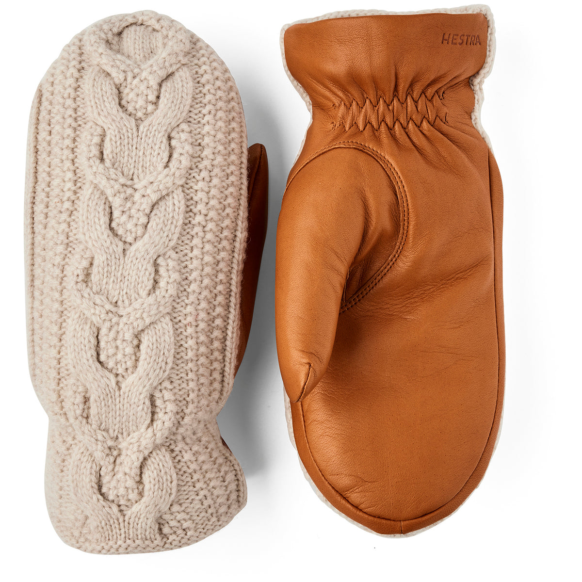 Hestra Elle Mittens - Women's Off White/Cork