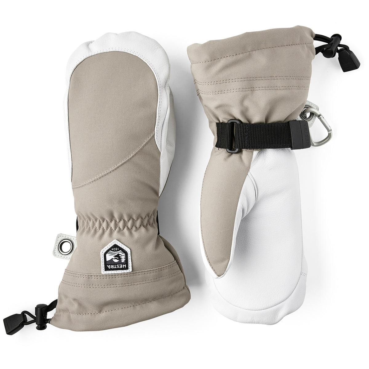 Hestra Heli Mittens - Women's Khaki/Off White
