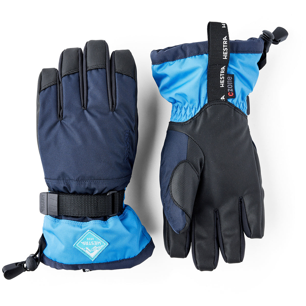 Hestra Gauntlet CZone Jr. Gloves - Kids' Dark Navy/Sky Blue