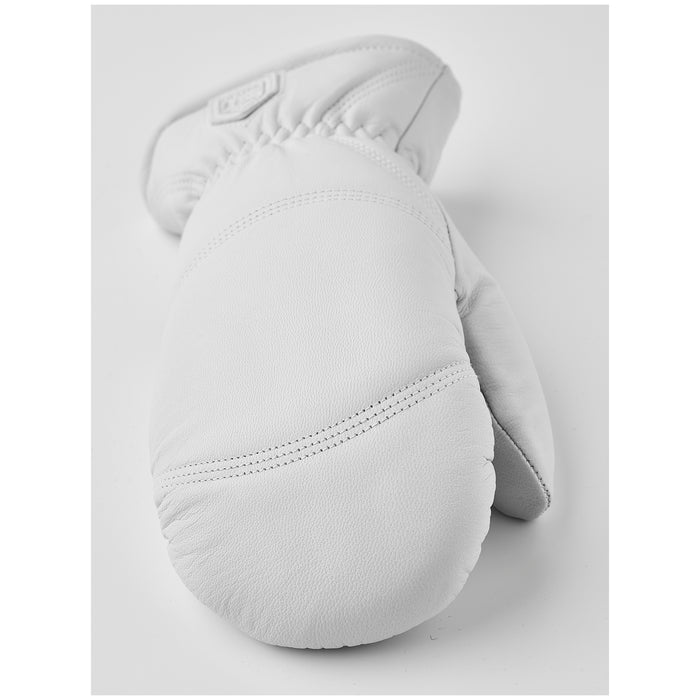Hestra Leather Box Mittens Off White
