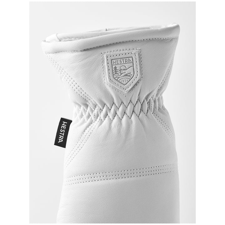 Hestra Leather Box Mittens Off White