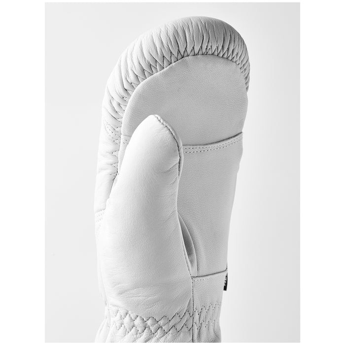 Hestra Leather Box Mittens Off White