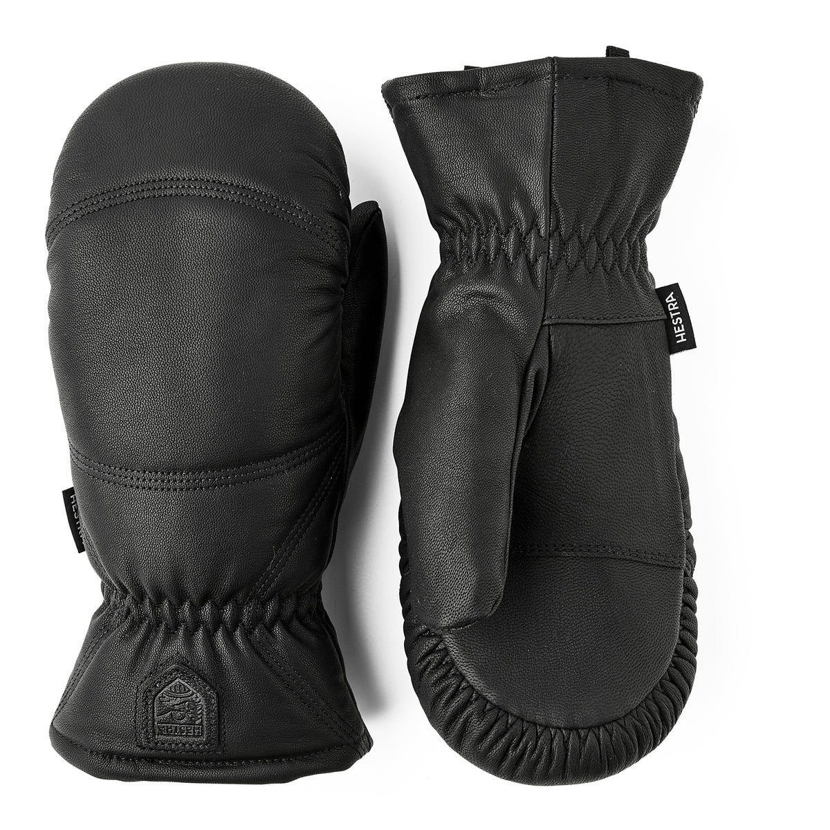 Hestra Leather Box Mittens Black