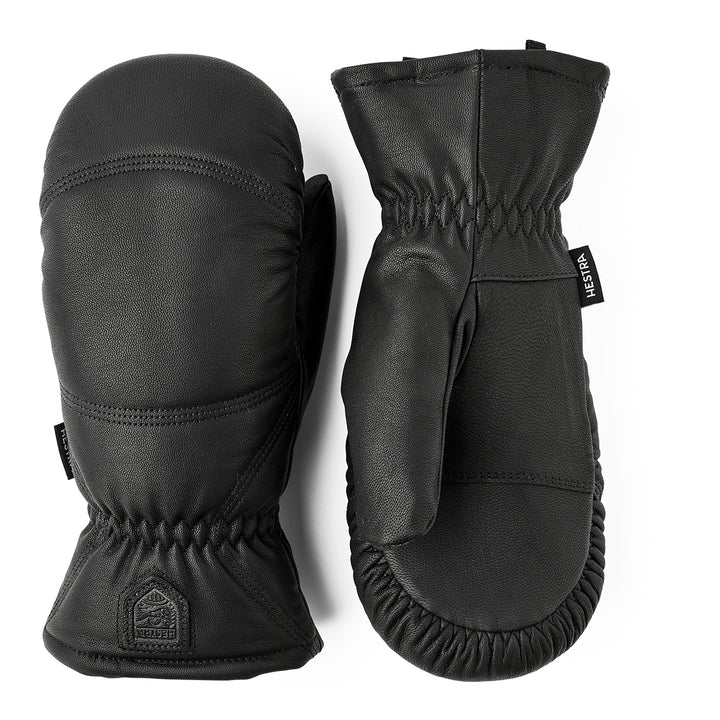 Hestra Leather Box Mittens Black