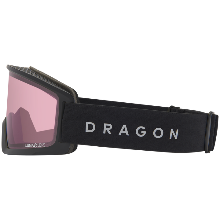 Dragon DX3 Plus OTG Goggles Black/LumaLens Photochromic Light Rose
