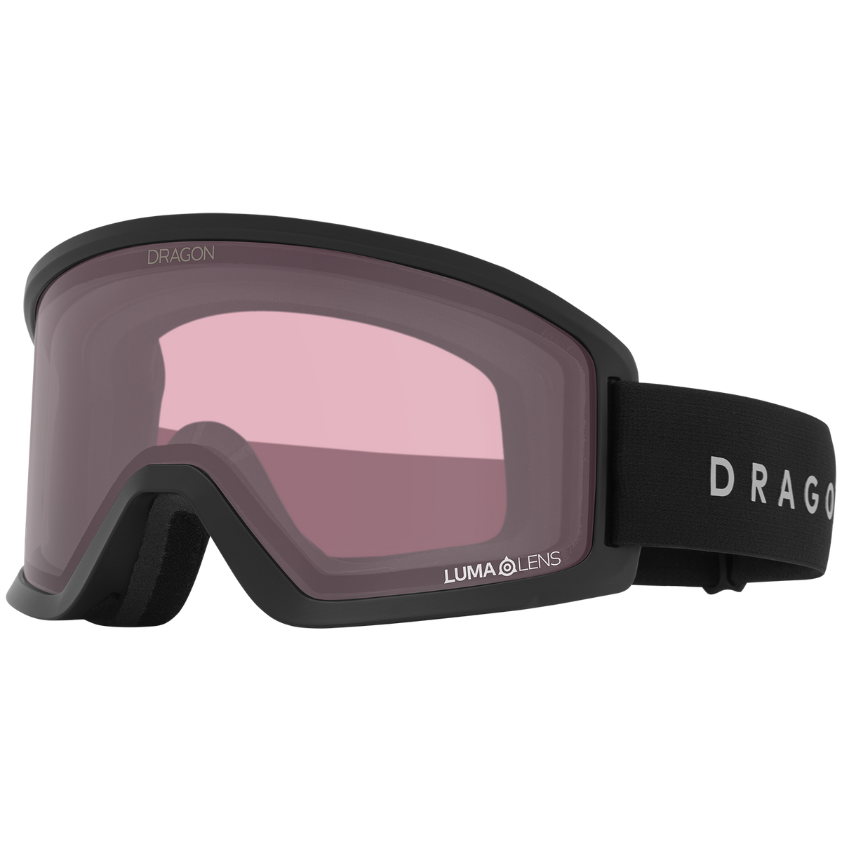 Dragon DX3 Plus OTG Goggles Black/LumaLens Photochromic Light Rose