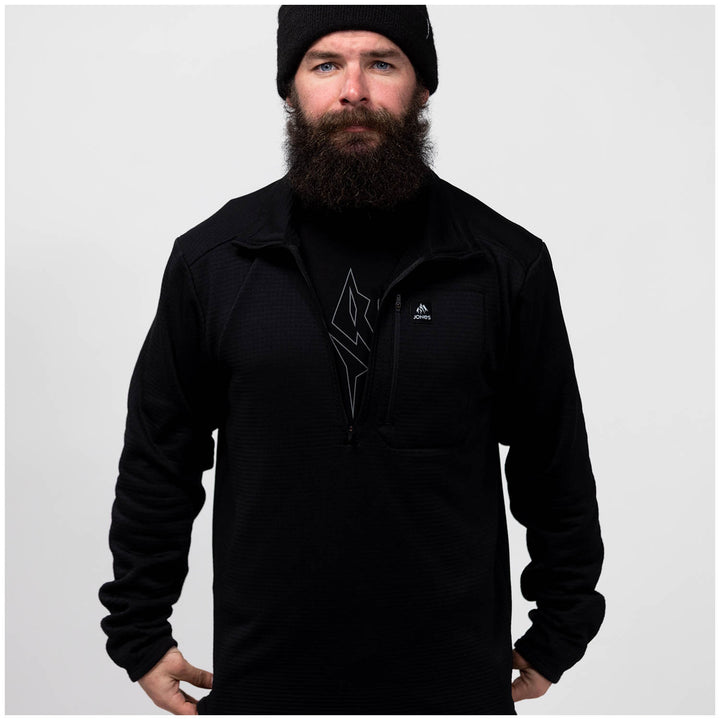 Jones Flagship Recycled Grid Fleece - Men's Stealth Black