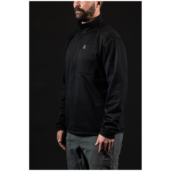Jones Flagship Recycled Grid Fleece - Men's Stealth Black