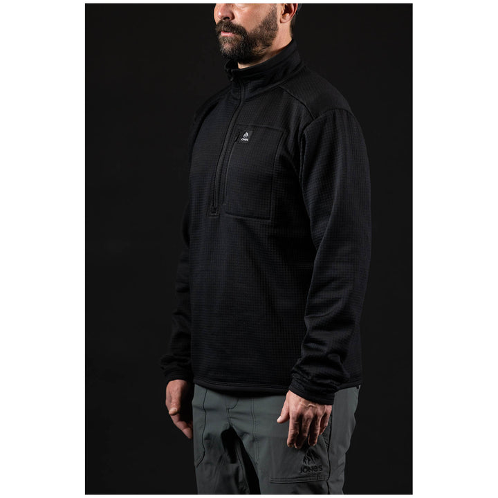 Jones Flagship Recycled Grid Fleece - Men's Stealth Black