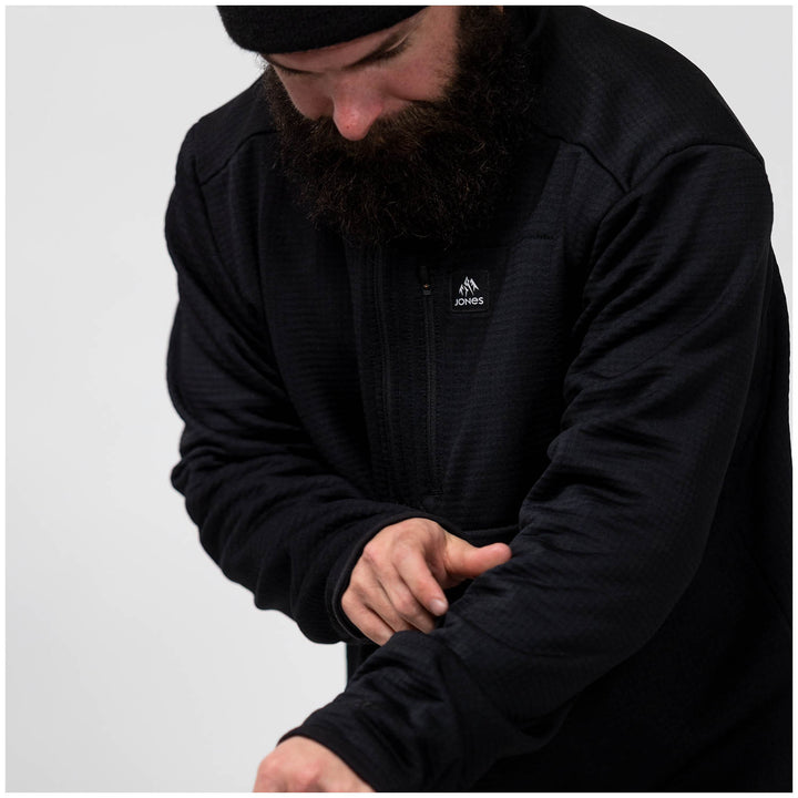 Jones Flagship Recycled Grid Fleece - Men's Stealth Black