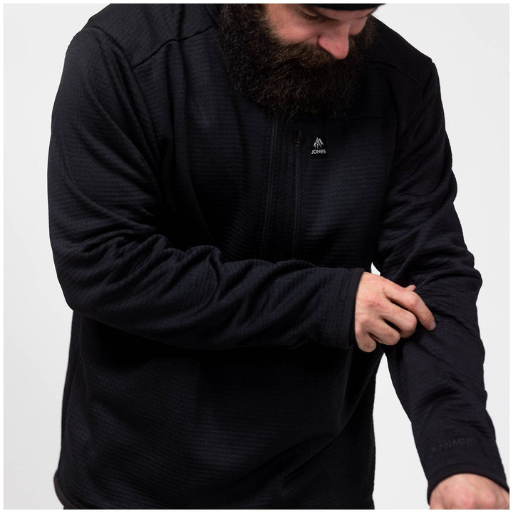 Jones Flagship Recycled Grid Fleece - Men's Stealth Black