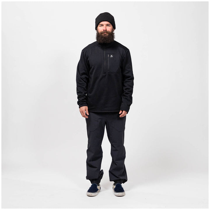 Jones Flagship Recycled Grid Fleece - Men's Stealth Black