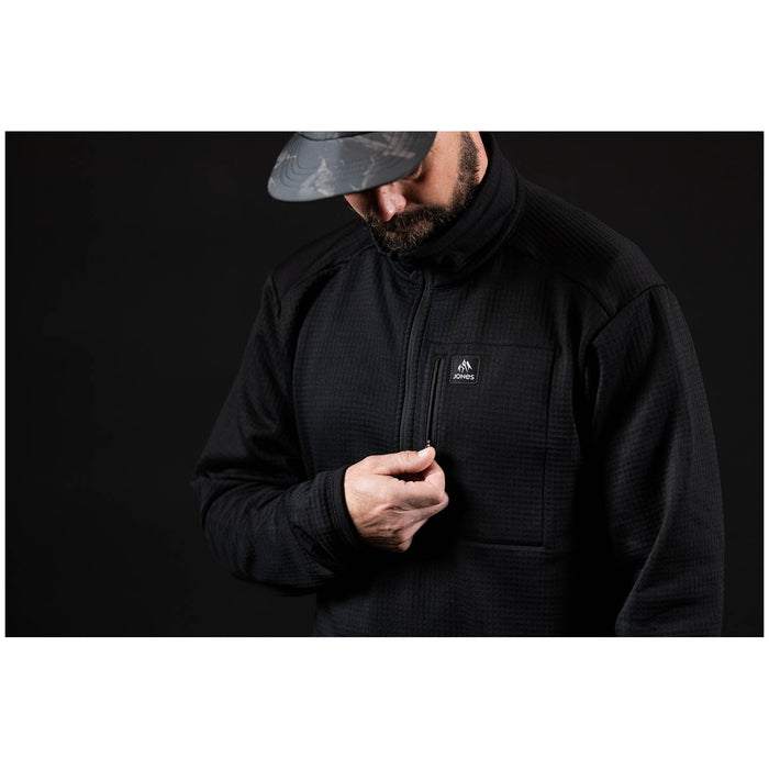 Jones Flagship Recycled Grid Fleece - Men's Stealth Black