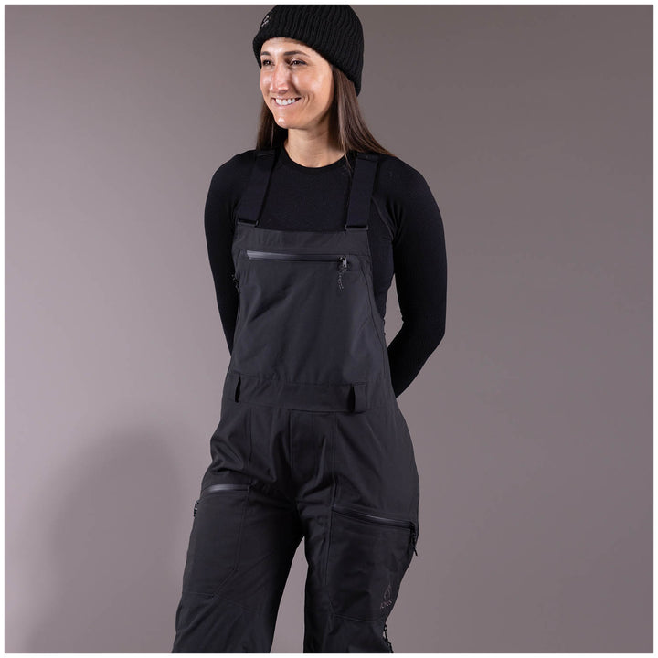 Jones Mountain Surf Recycled Bibs - Women's Stealth Black