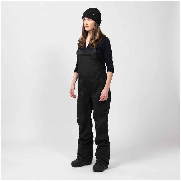 Jones Mountain Surf Recycled Bibs - Women's Stealth Black