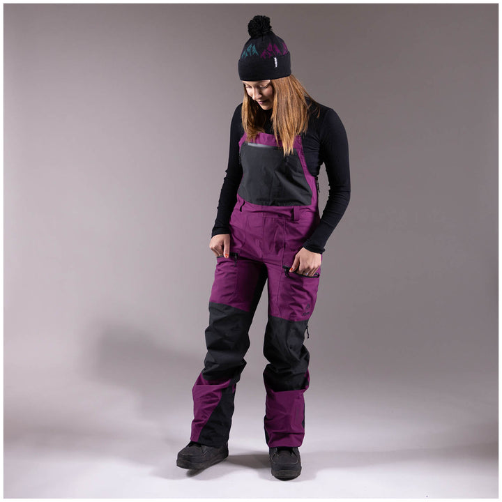 Jones Mountain Surf Recycled Bibs - Women's Deep Purple