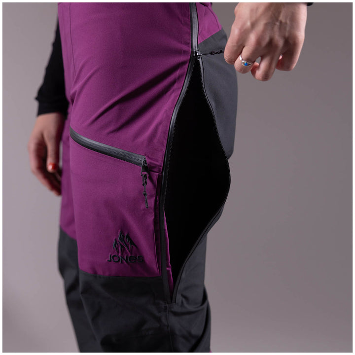 Jones Mountain Surf Recycled Bibs - Women's Deep Purple