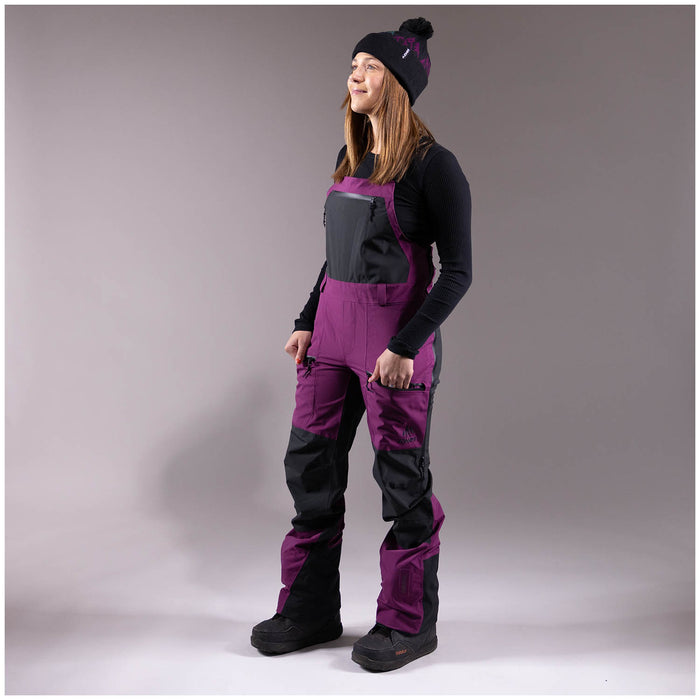 Jones Mountain Surf Recycled Bibs - Women's Deep Purple