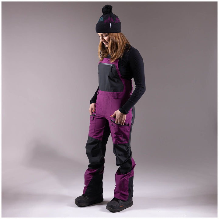 Jones Mountain Surf Recycled Bibs - Women's Deep Purple