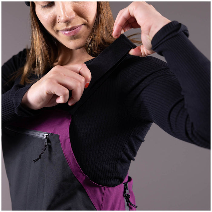 Jones Mountain Surf Recycled Bibs - Women's Deep Purple