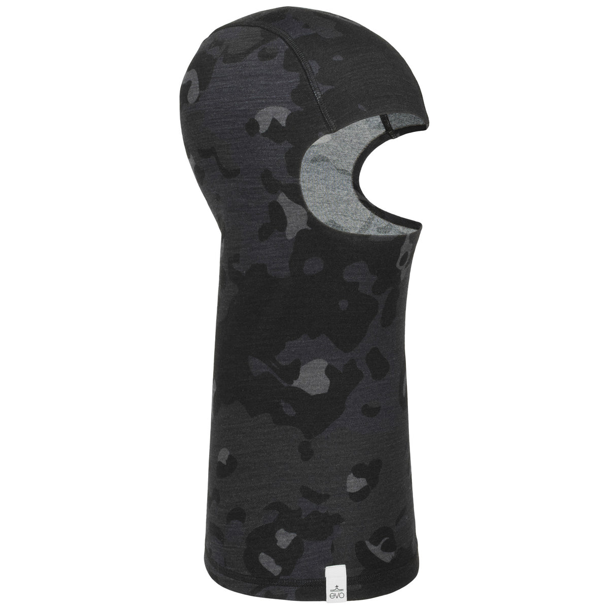 evo Outback Merino Balaclava Black Camo