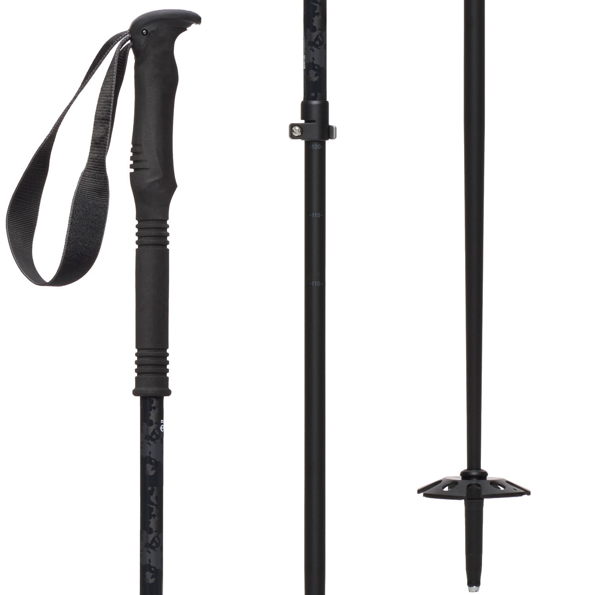 evo Way Up Adjustable Ski Poles 2026 Black Camo