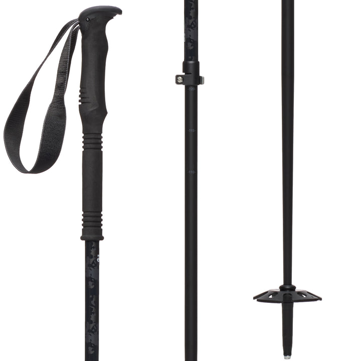 evo Way Up Adjustable Ski Poles 2026 Black Camo