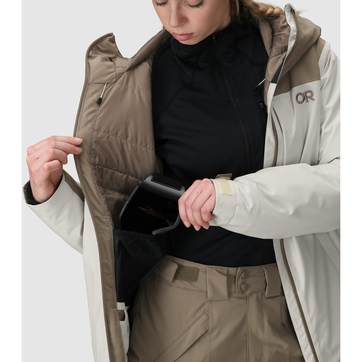 Outdoor Research Snowcrew Jacket - Women's Oyster/Sable