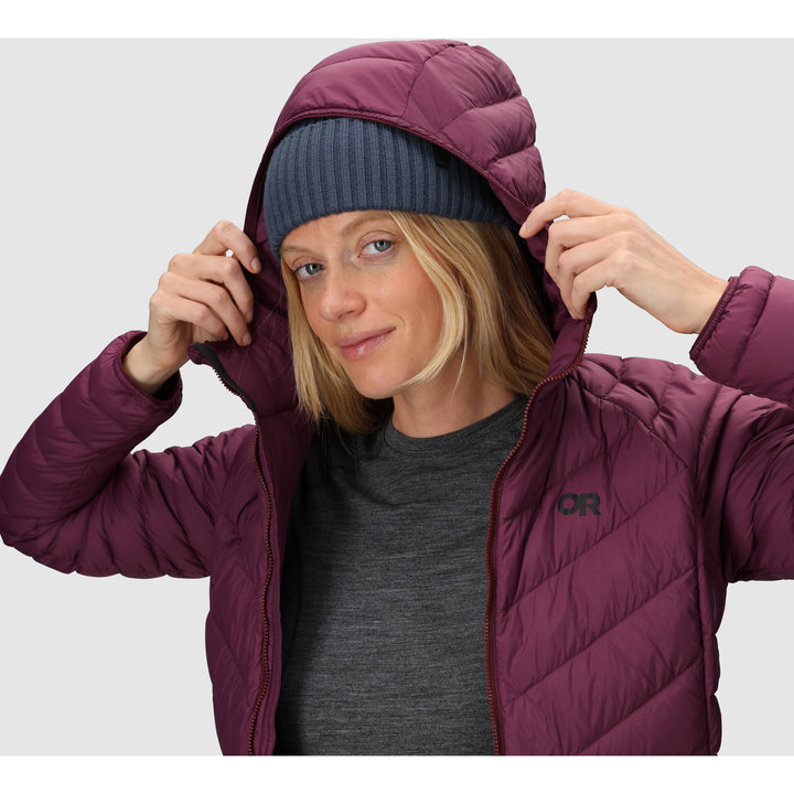 Outdoor Research Transcendent Down Hoodie - Women's Winterberry