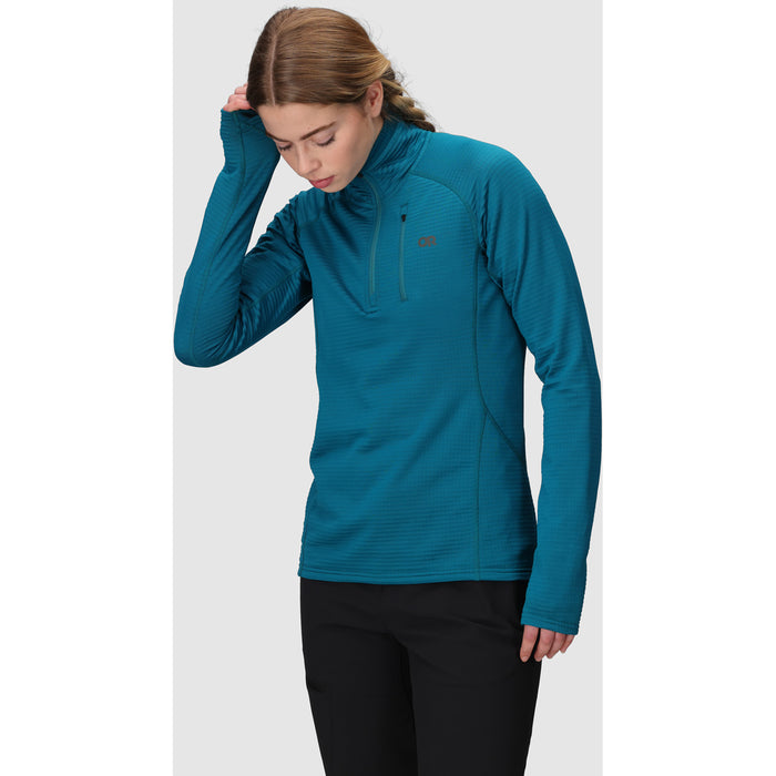 Outdoor Research Vigor Grid Fleece Quarter Zip - Women's Aurora
