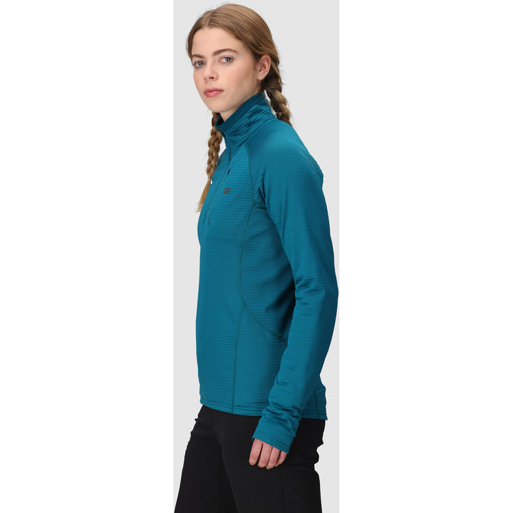 Outdoor Research Vigor Grid Fleece Quarter Zip - Women's Aurora