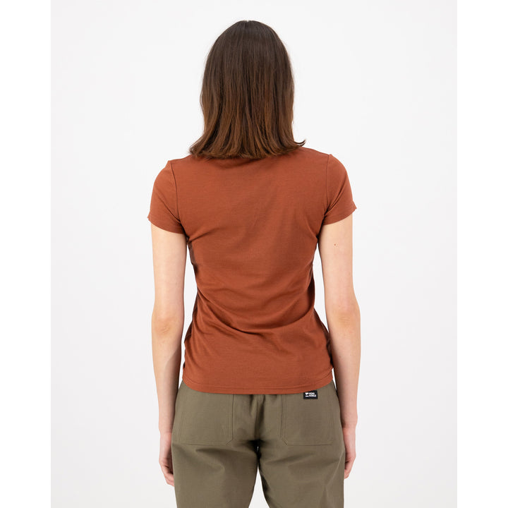 MONS ROYALE Icon Merino Classic T-Shirt - Women's Sienna/Mons nature