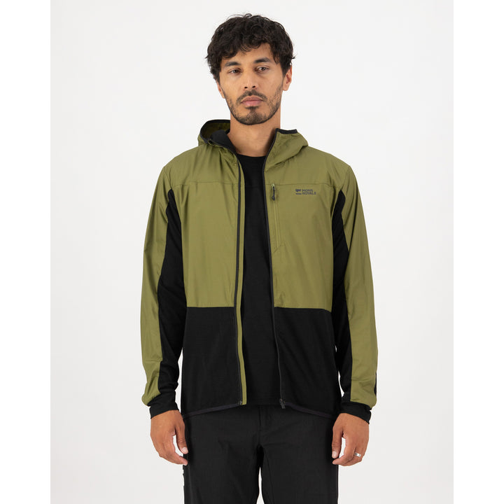MONS ROYALE Diversion Merino Wind Jacket Fern/Black/ACC Lock Up