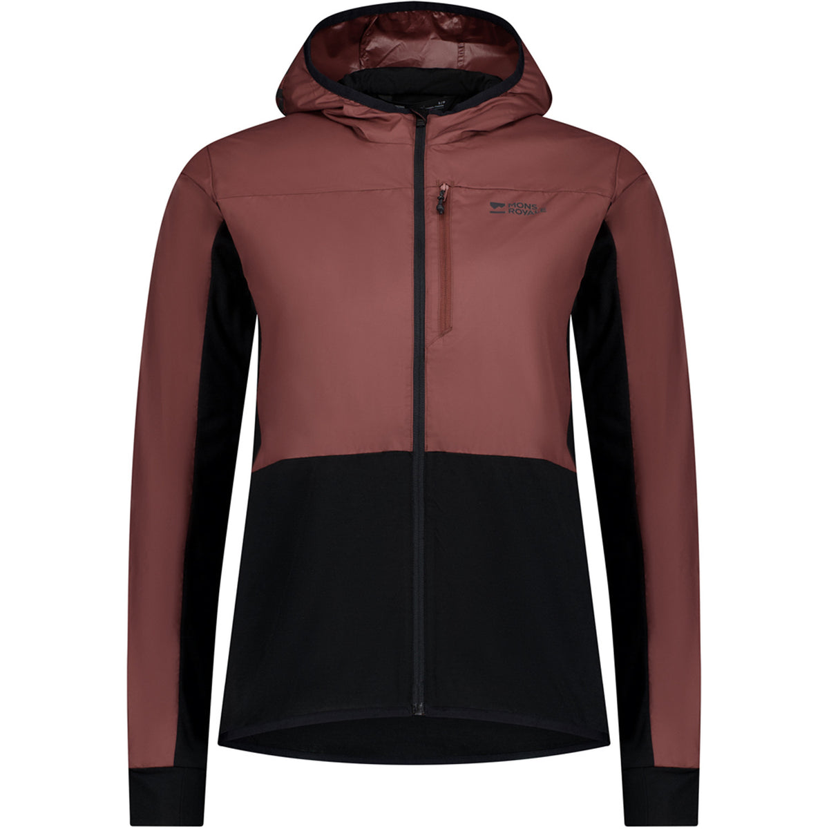 MONS ROYALE Diversion Merino Wind Jacket - Women's Coffee/Black/ACC Lock Up